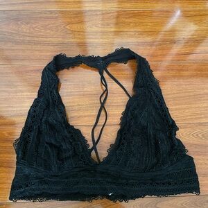 black unlined bralette